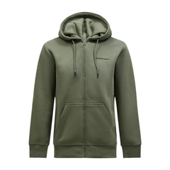 M Original Small Logo Zip Hood - Pine Needle