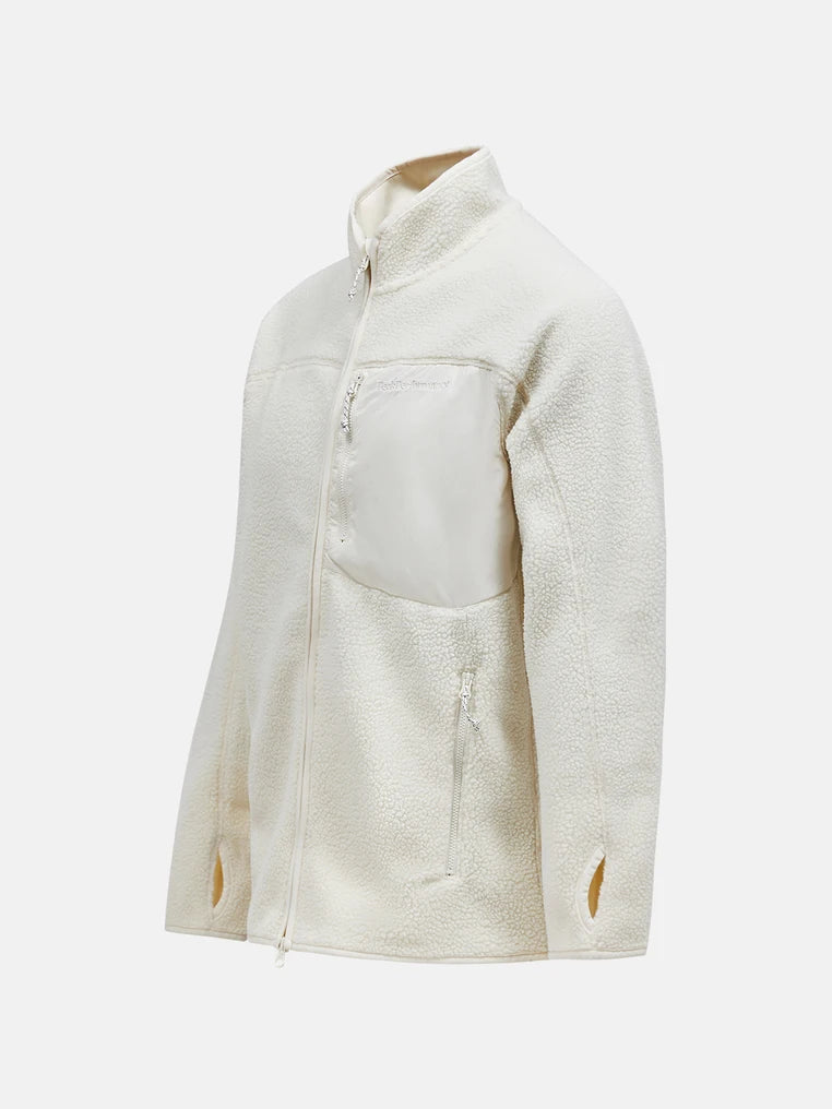 M Pile Zip Jacket - Vintage White