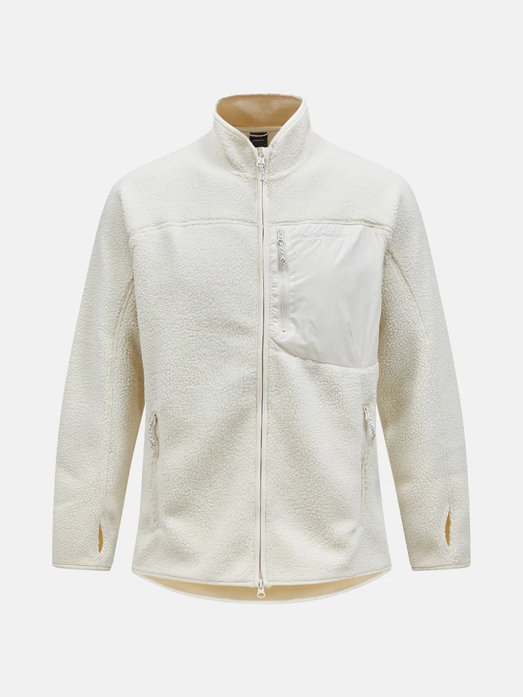 M Pile Zip Jacket - Vintage White