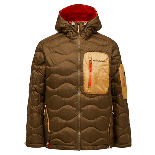 Helium Utility Down Hood Jacket - Meadow Moss/Sierra Sand