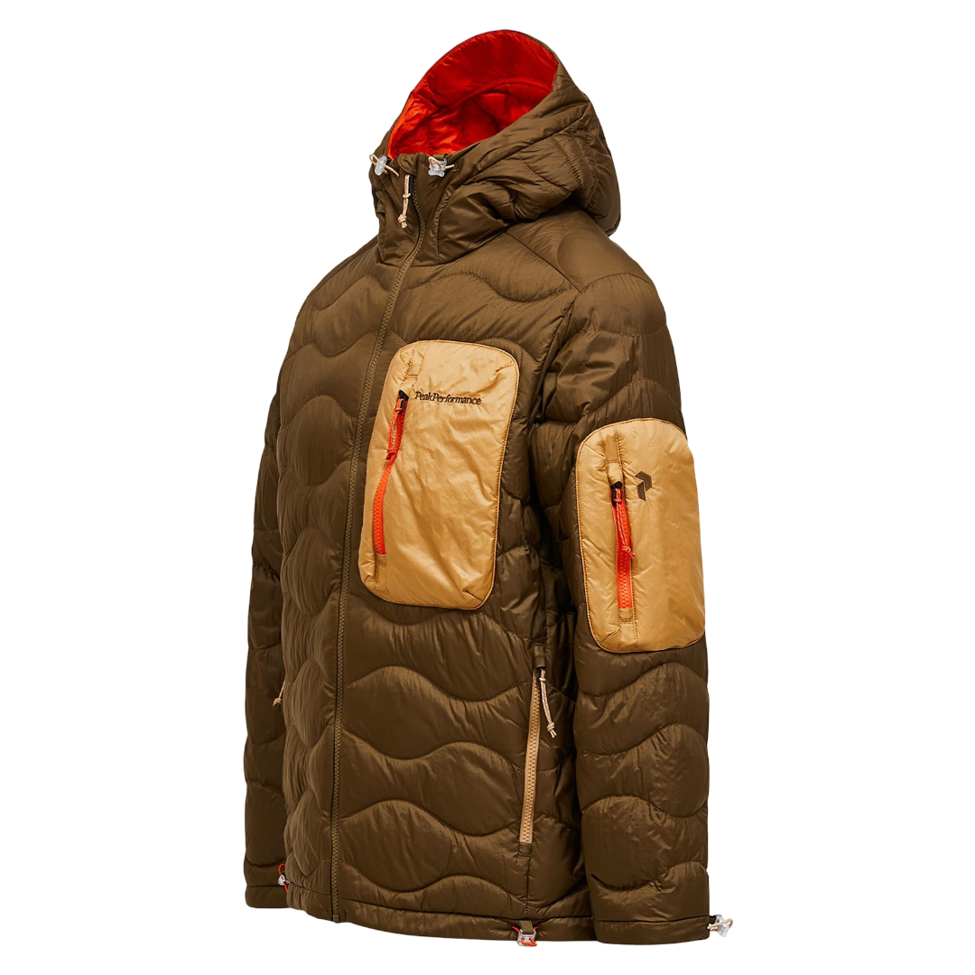 Helium Utility Down Hood Jacket - Meadow Moss/Sierra Sand
