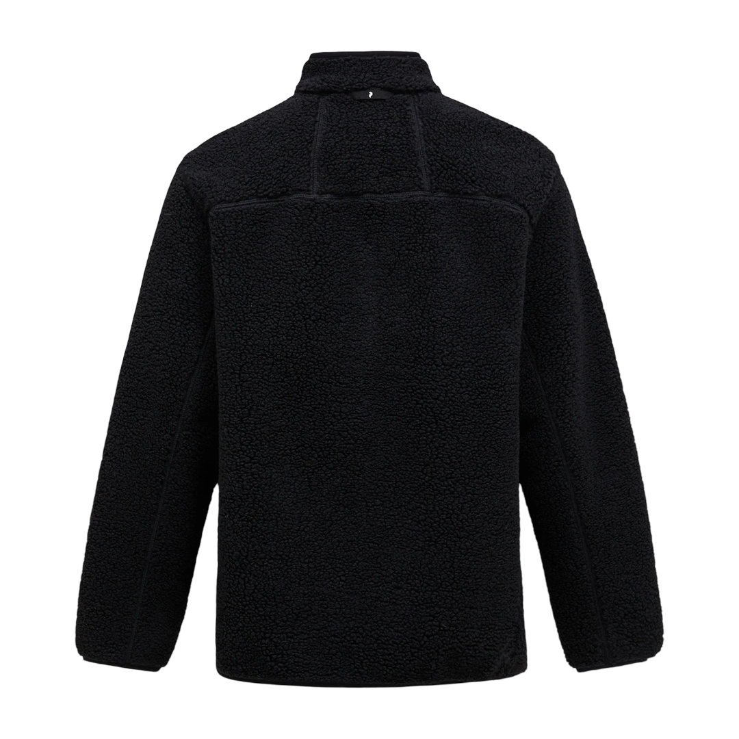 Solid Pile Jacket - Black