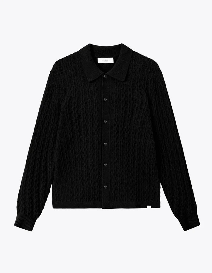 Garret Knit Long-sleeve Shirt - Black