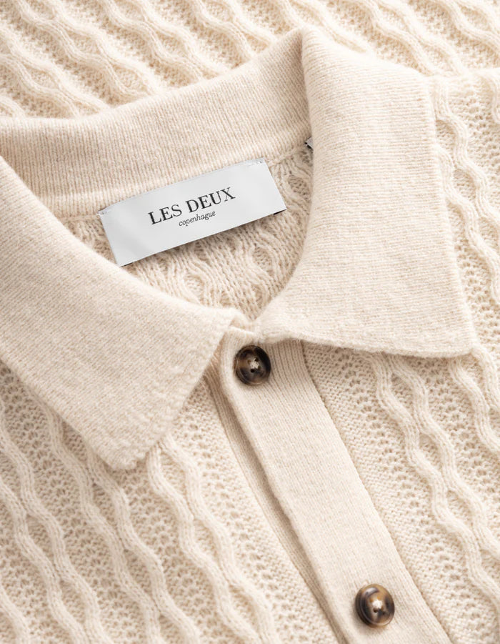 Garret Knit Long-sleeve Shirt - Ivory