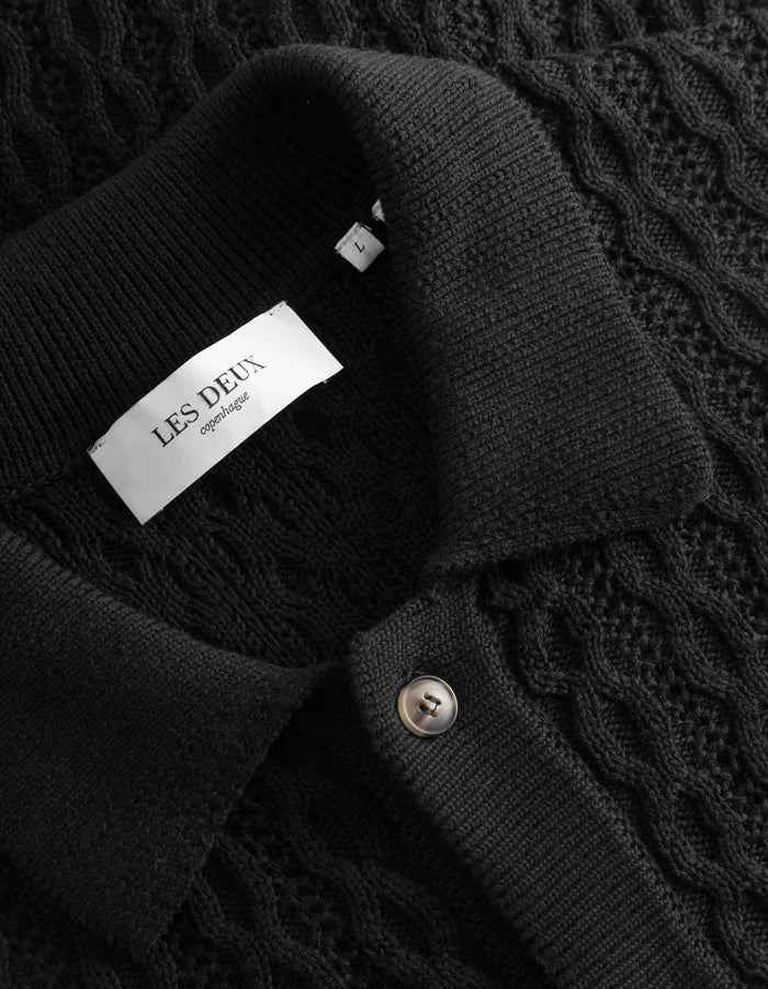 Garrett Knitted Shirt - Black