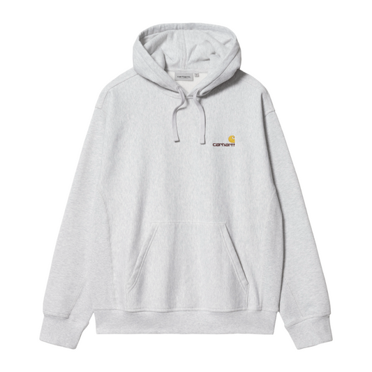 Hooded American Script Sweat - Ash Heather