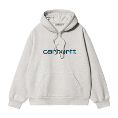 Hooded Carhartt Sweat - Ash Heather/Duck Blue