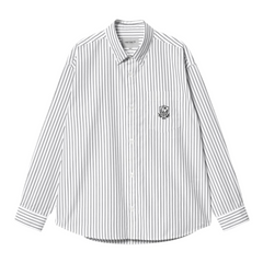 Linus Long-sleeve Shirt - Black/White Stripe