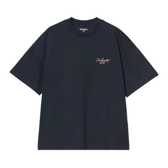 Signature Script Short-sleeve T-Shirt - Deep Night/Glassy Pink