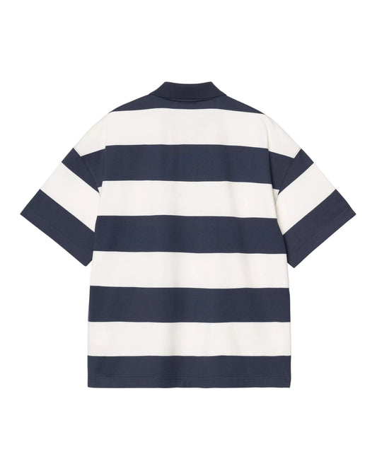 S/S Delray Polo - Delray Stripe Blue