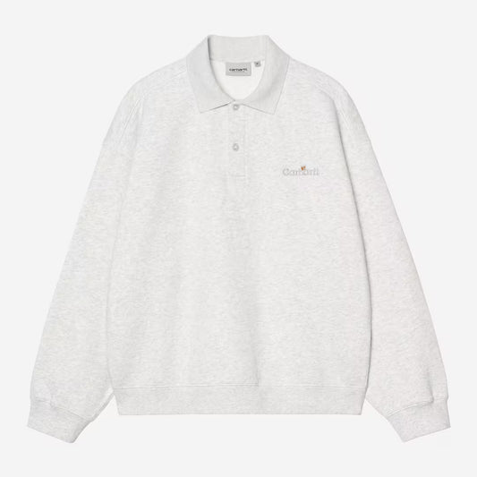 WIP Label Polo Sweat - Ash Heather