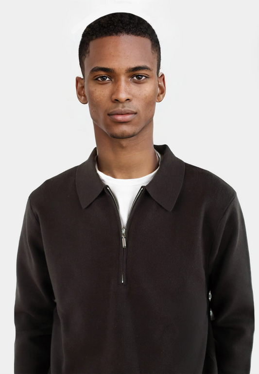 Caleb Knitted Half Zip - Java