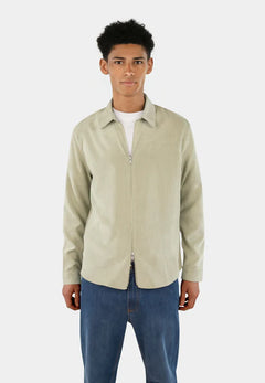 Aden cord zip overshirt - Light green