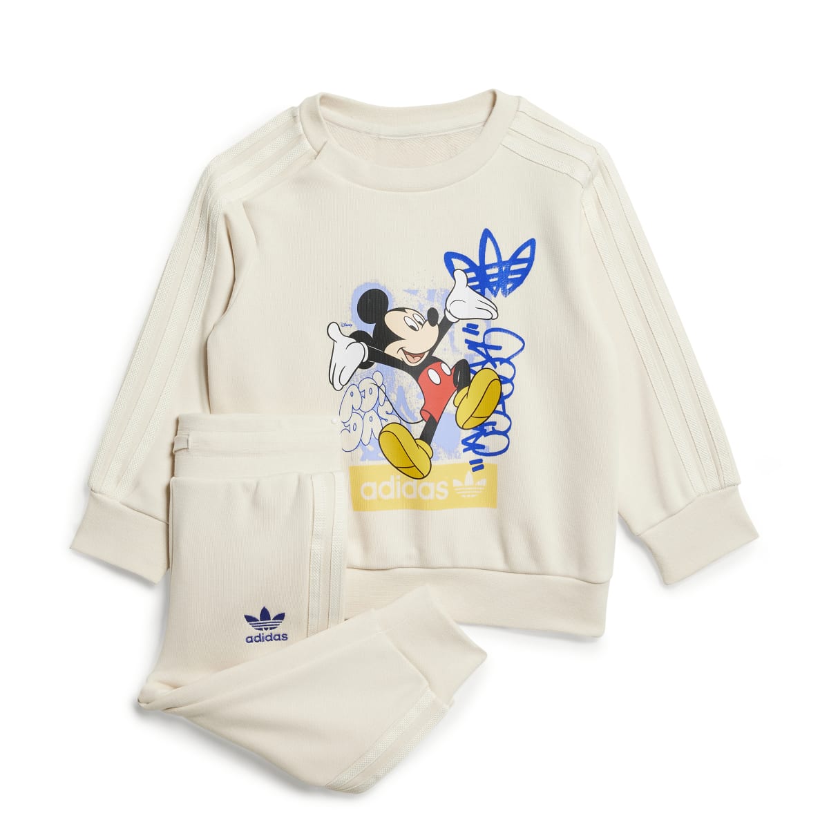 Kids Adidas X Disney Mickey Mouse Crew Set - Wonder White