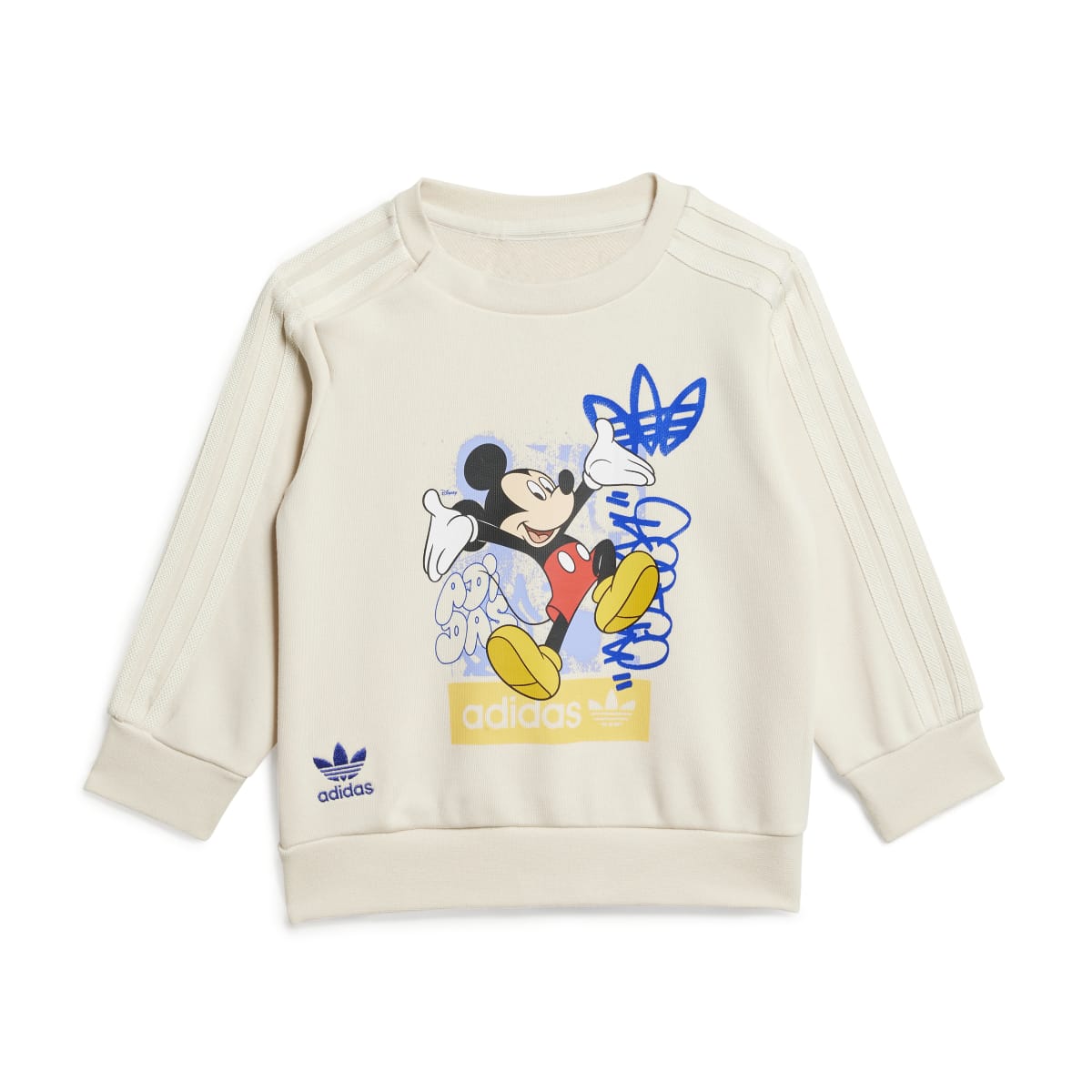 Kids Adidas X Disney Mickey Mouse Crew Set - Wonder White