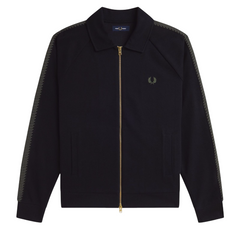 Tennis Grip Taped Track Jacket - Black