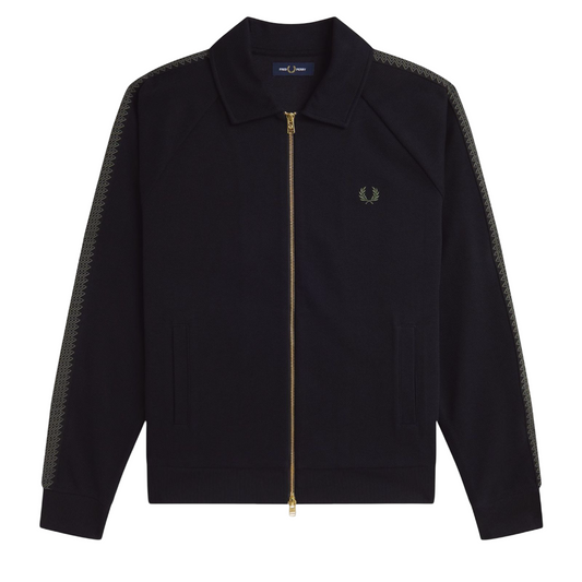 Tennis Grip Taped Track Jacket - Black