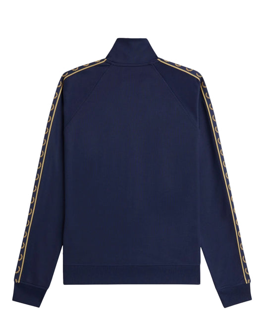 Contrast Tape Track Jacket - Tennis Blue/Champagne