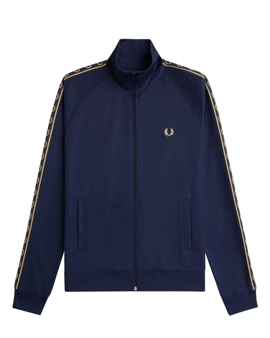 Contrast Tape Track Jacket - Tennis Blue/Champagne
