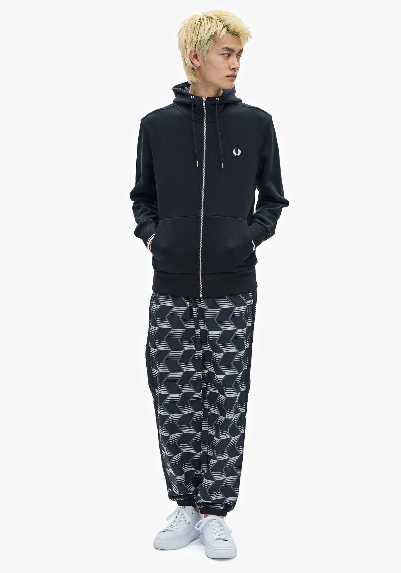 Hooded Zip Through Sweatshirt - Black