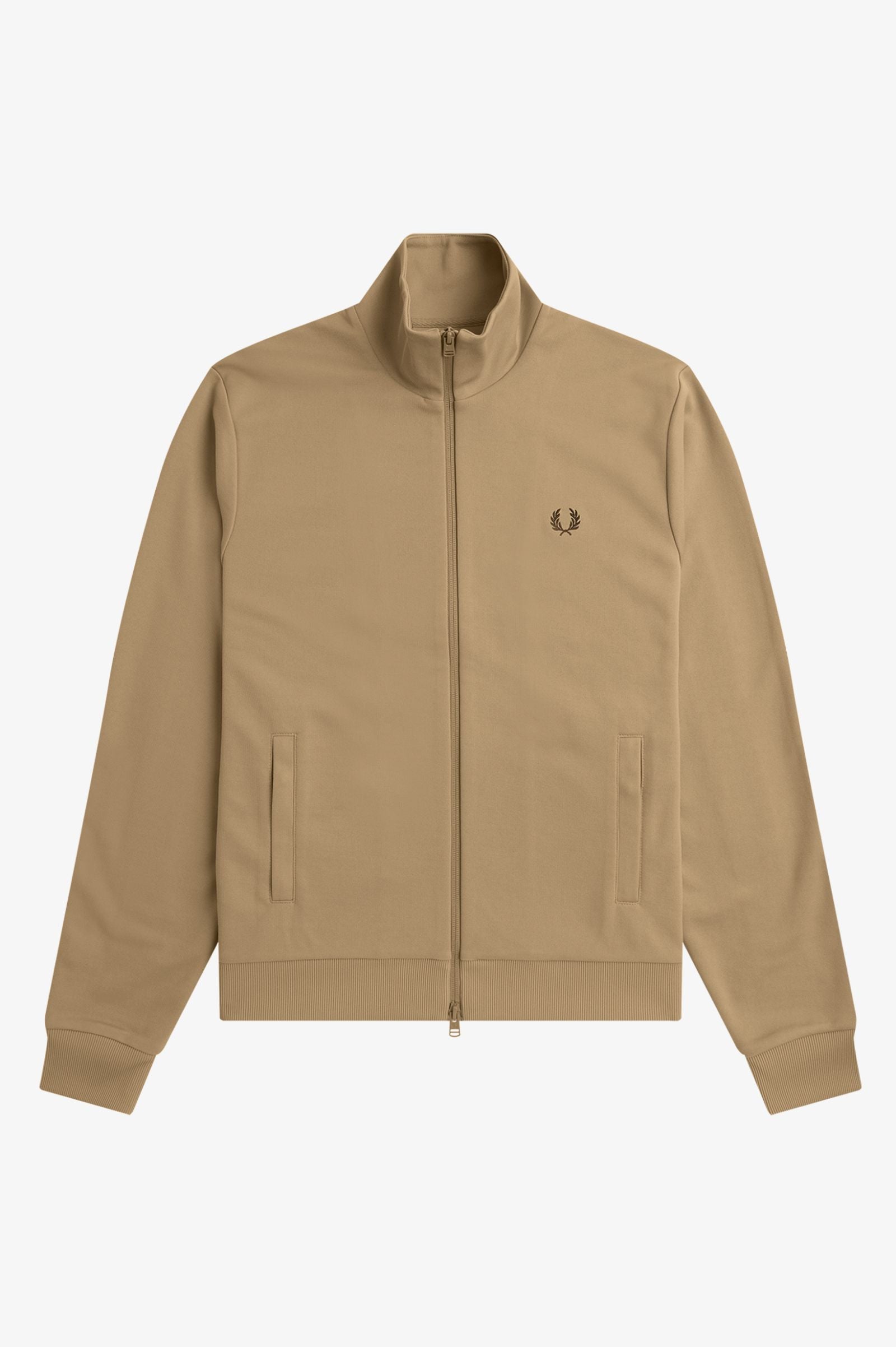 Tape Detail Track Jacket - Warm Stone