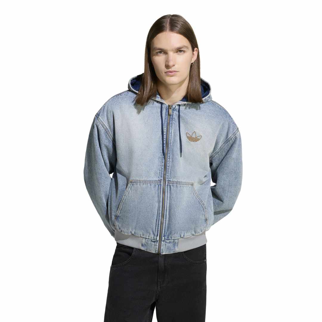 Hooded Denim Jacket - Indigo Denim Blue