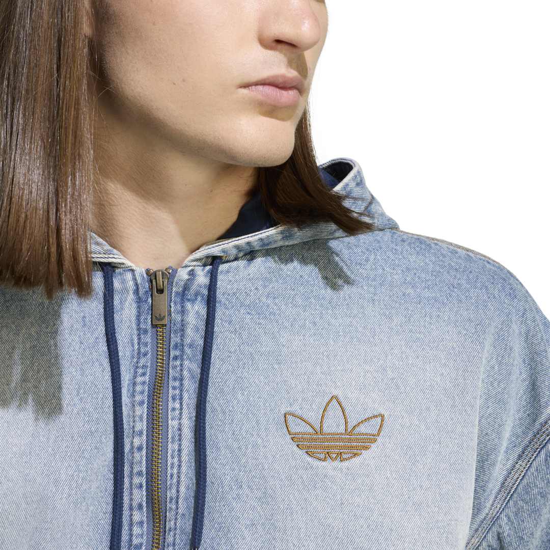 Hooded Denim Jacket - Indigo Denim Blue