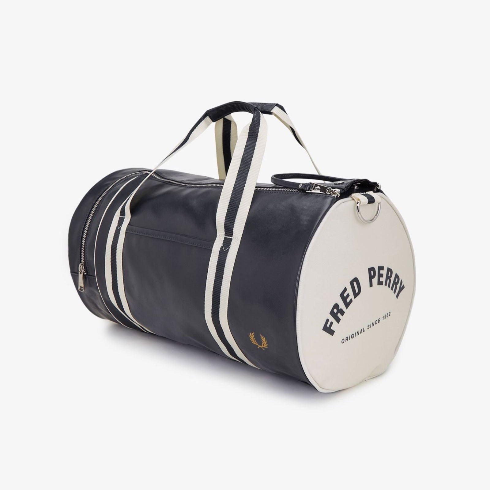 Classic Barrel Bag - Navy-Ecru