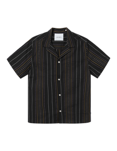 Leo Embroidery Short-sleeve Shirt - Black