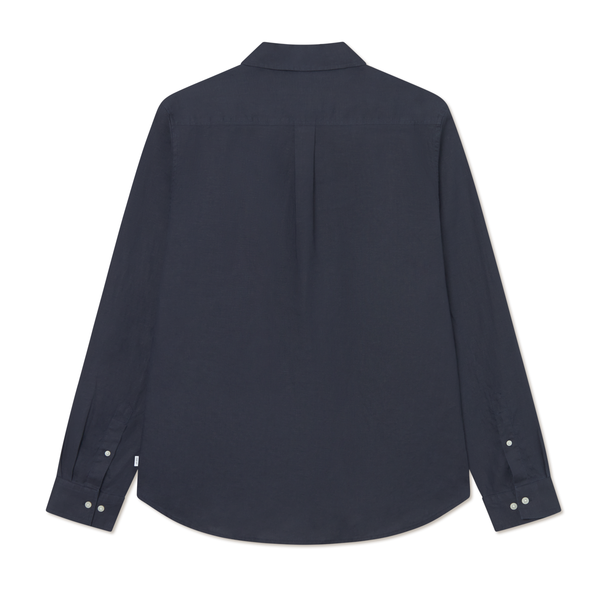 Kristian Linen Botton-down Shirt - Dark Navy