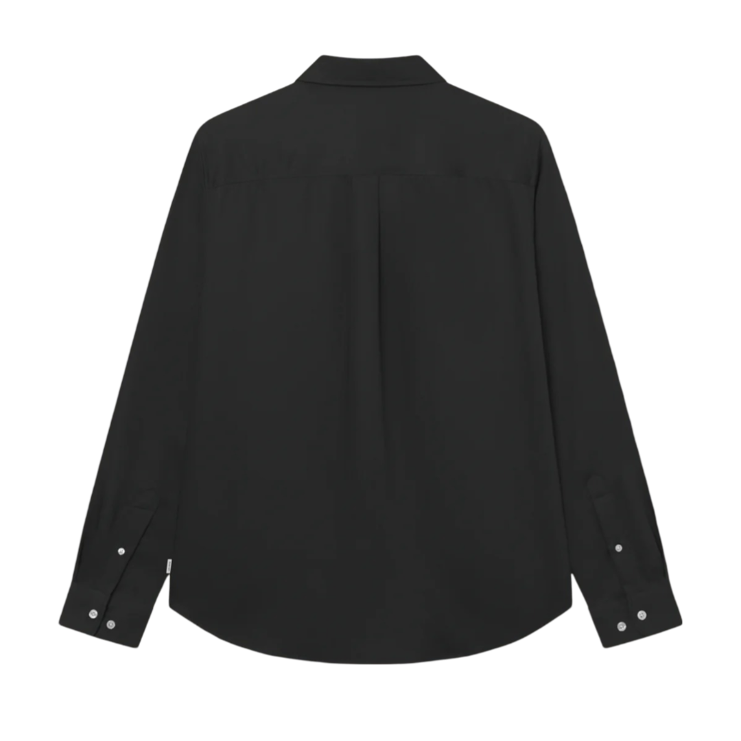 Kent Tencel Long-sleeve Shirt - Black
