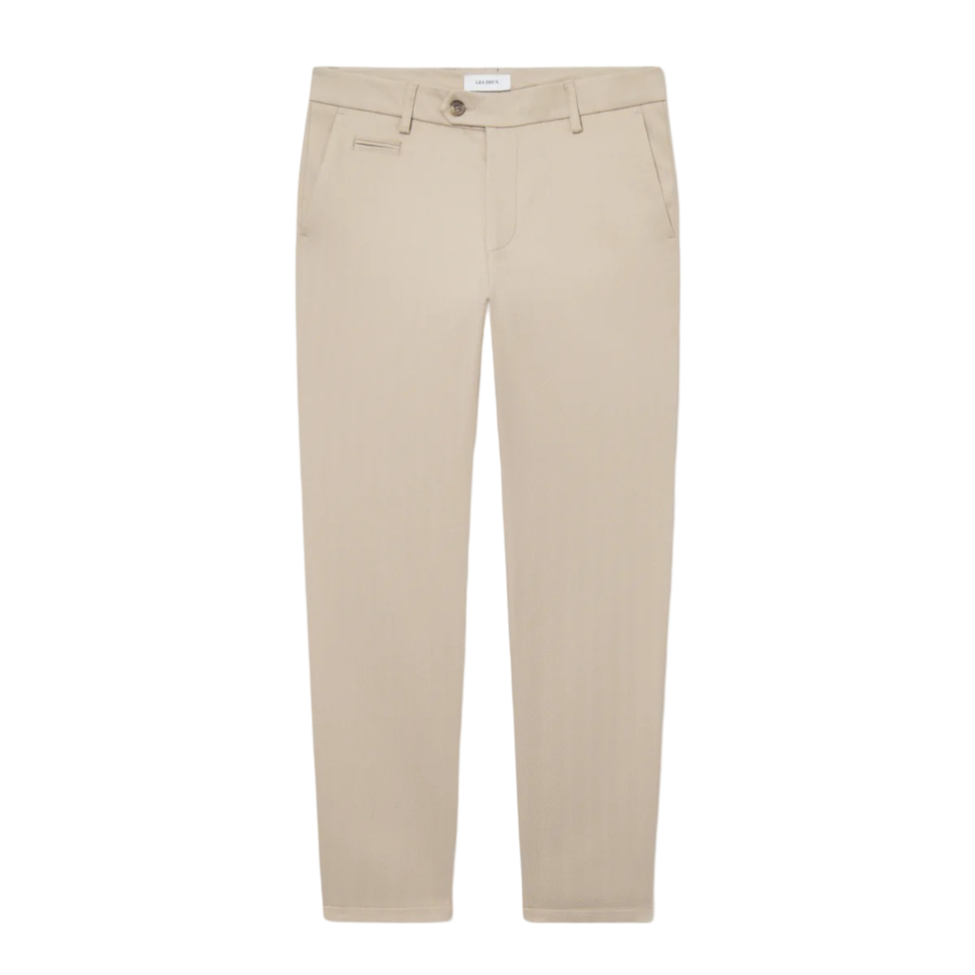 Como Herringbone Suit Pants - Dark Sand/Light Sand