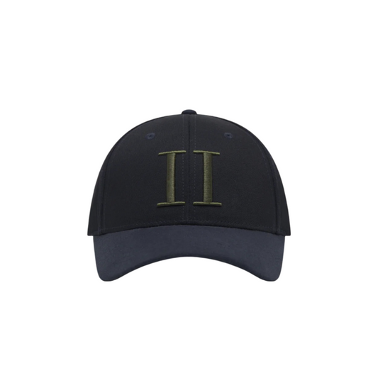 Baseball Cap Suede II - Dark Navy/Chive Green