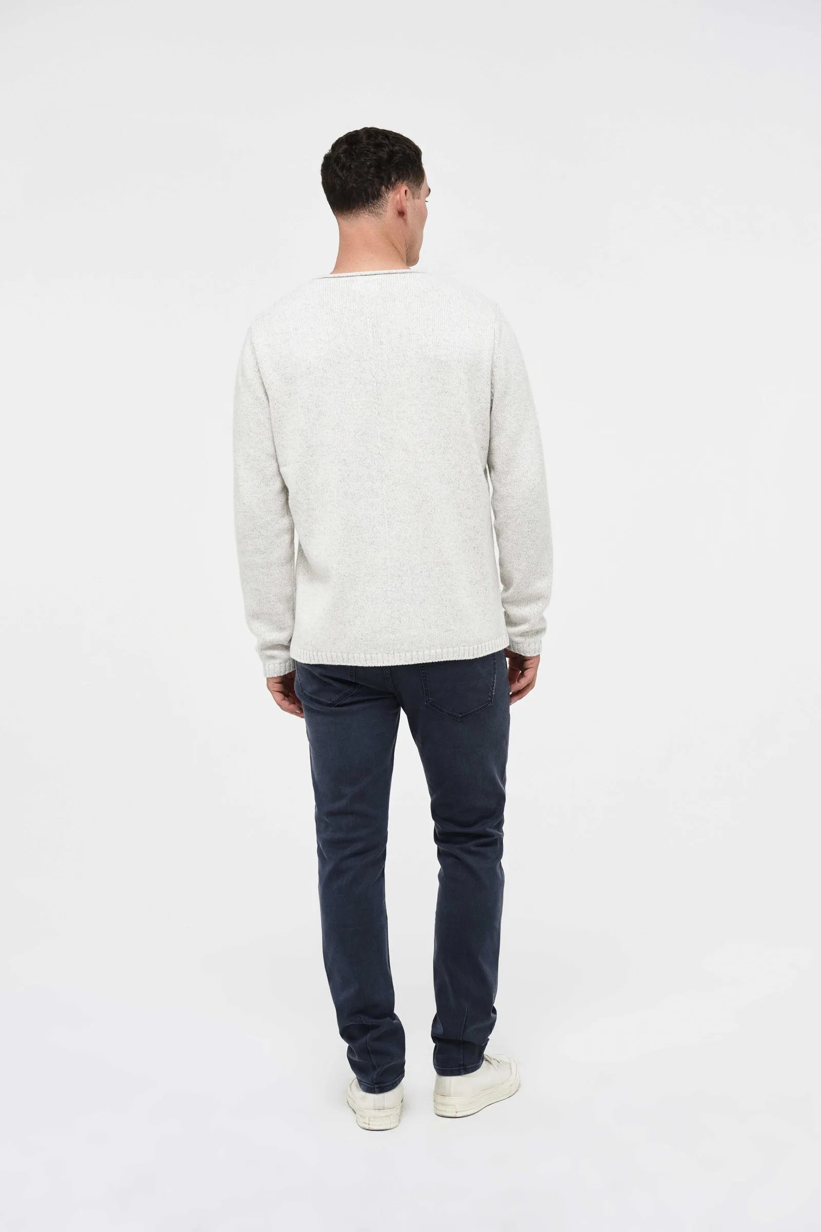 Chain Knit Crew - Chalk