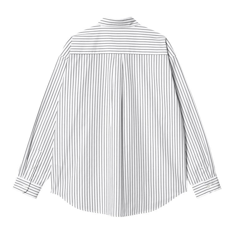 Linus Long-sleeve Shirt - Black/White Stripe