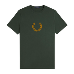 Textured Laurel Wreath Tee - Court Green