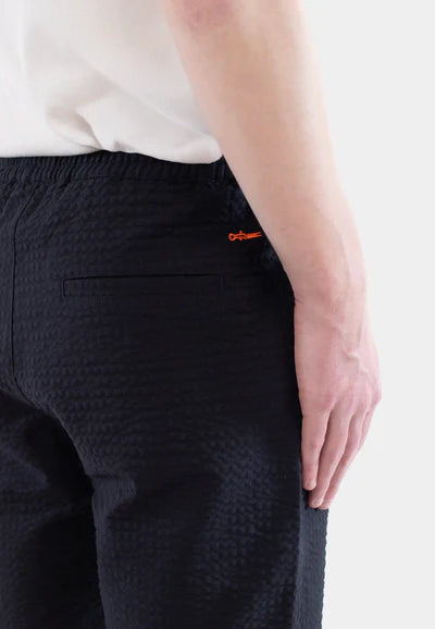 Mian seersucker shorts - Dark Navy
