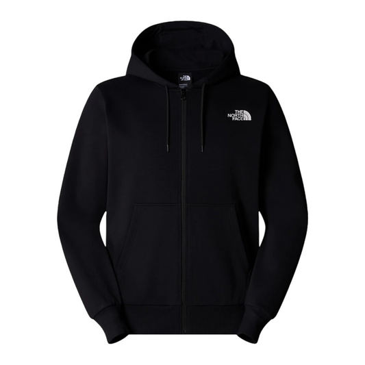 Simple Dome Full Zip Hoodie - Black