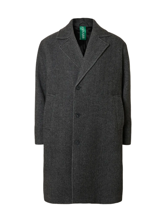Ragnar Coat - Grey Melange Herringbone