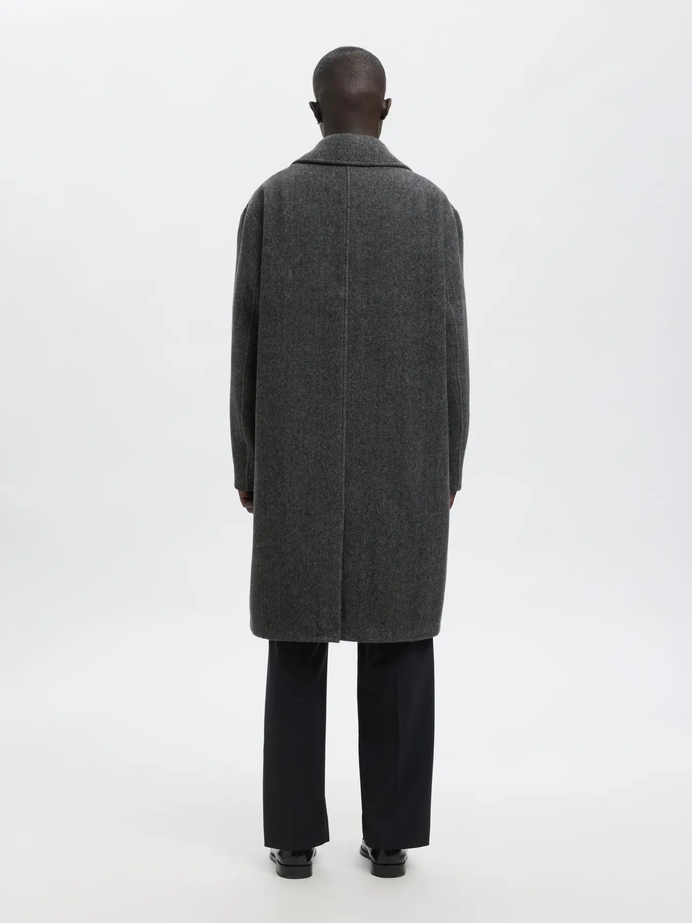 Ragnar Coat - Grey Melange Herringbone