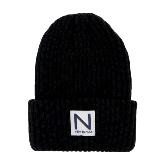 Ribbed Beanie - Black