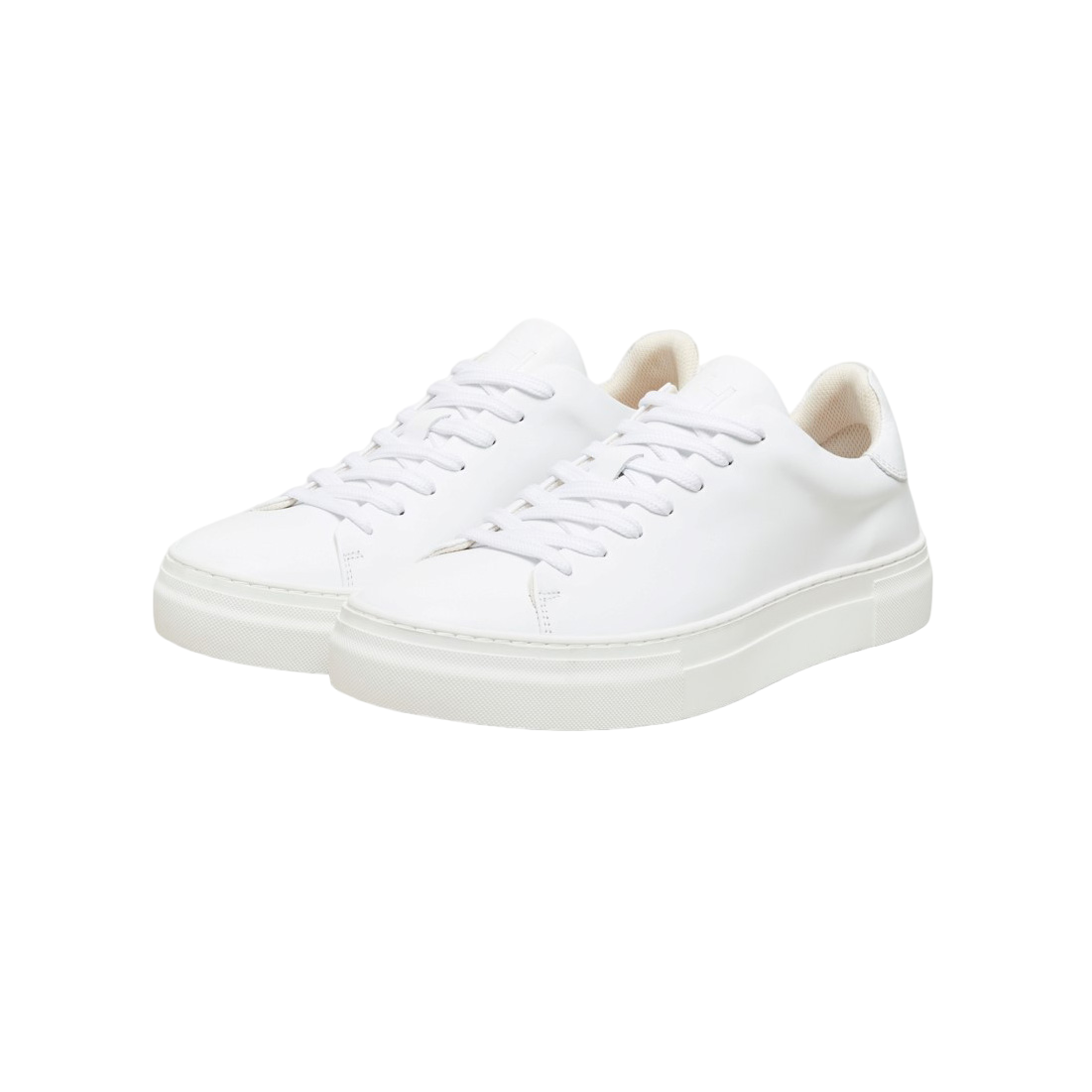 David Chunky Leather Trainer - White