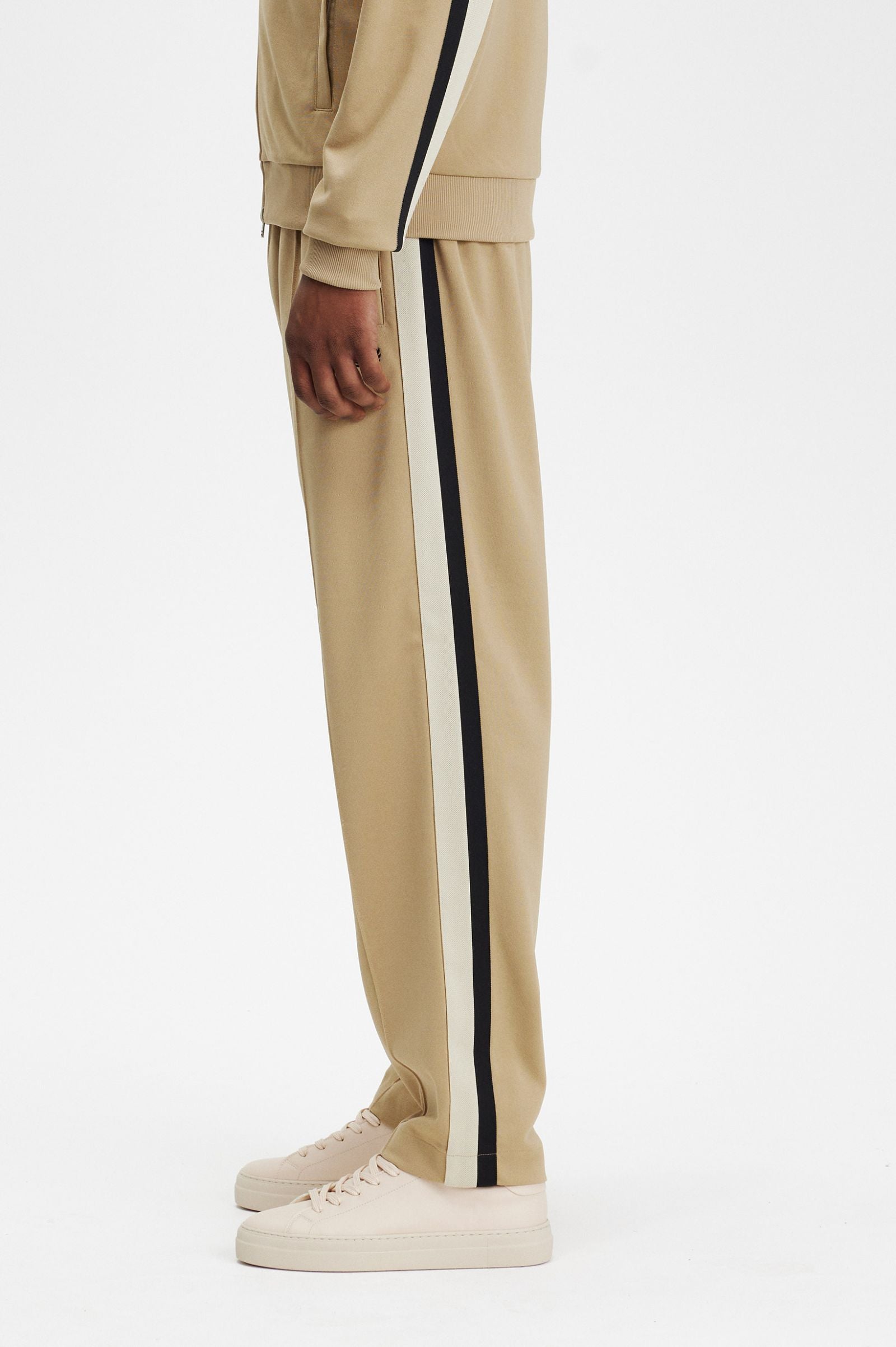 Tape Detail Track Pant - Warm Stone