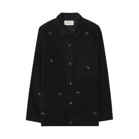 Vernon Aop Cord Jacket - Solid Color Black