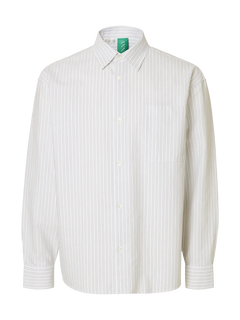 Volund Oxford Long-sleeve Shirt - Brilliant White/Weathered Teak