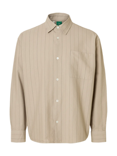 Volund Oxford Long-sleeve Shirt - Pure Cashmere Stripes