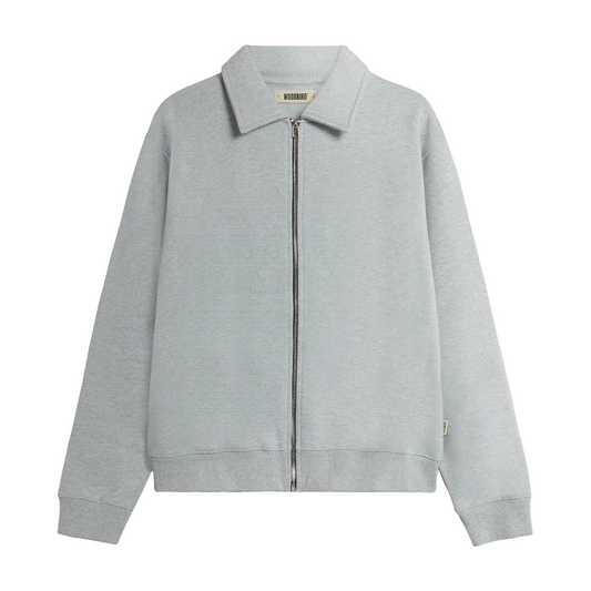 Tom Full Zip Polo - Snow Melange