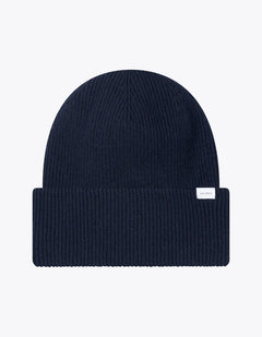 Wayne Wool Beanie - Dark Navy