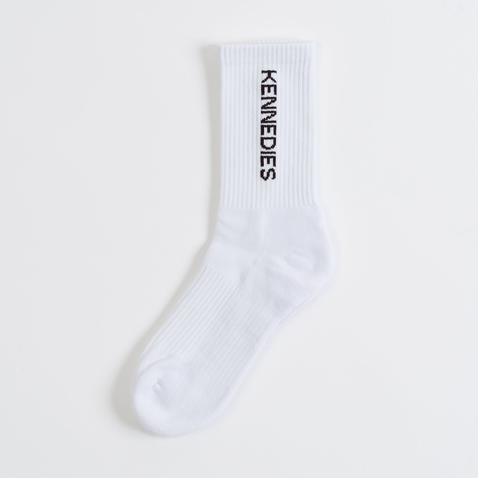 Single socks - White/black Logo