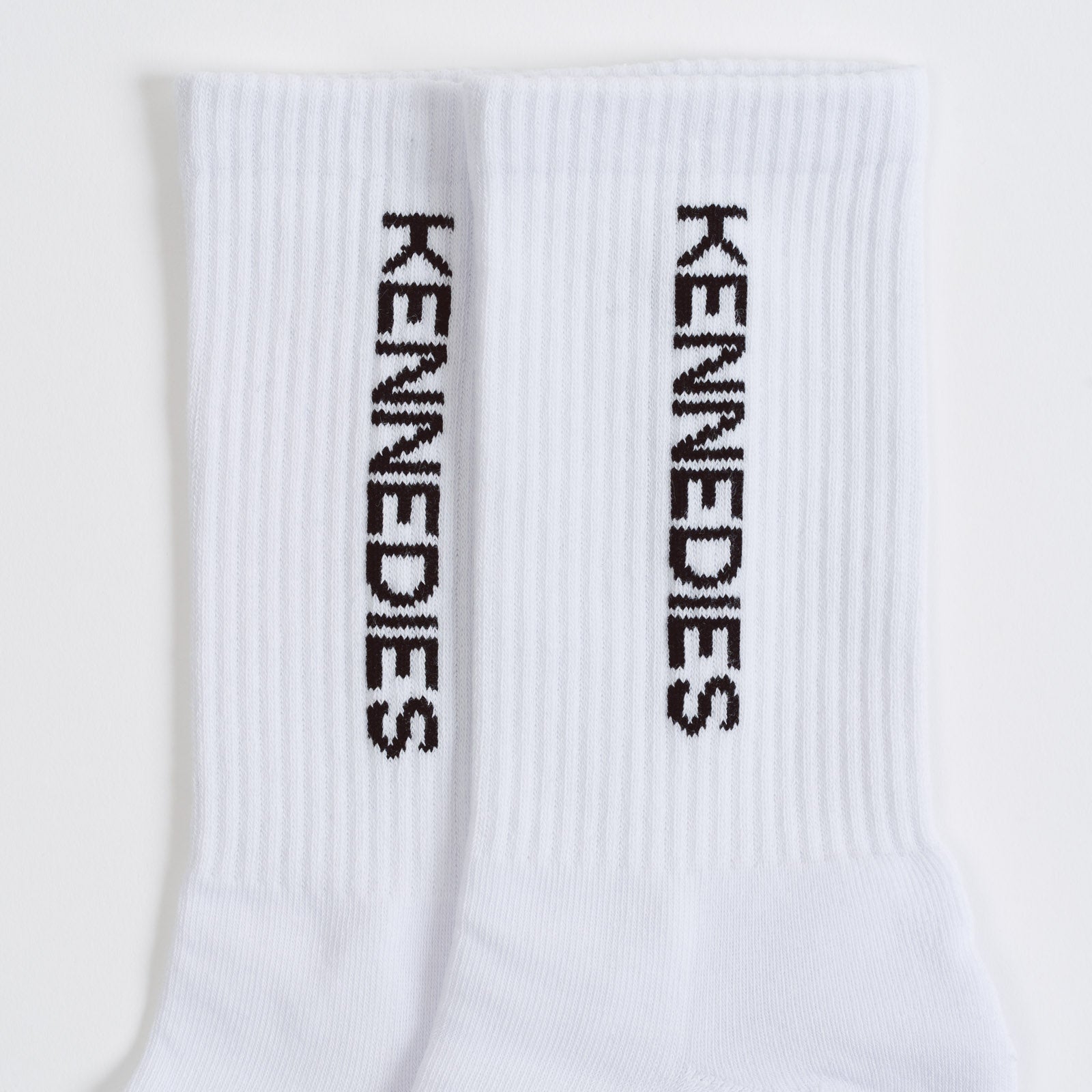Single socks - White/black Logo